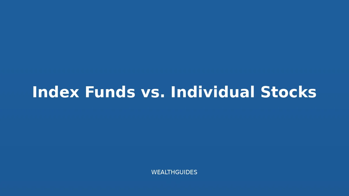 Illustration comparing a diversified basket of stocks in an index fund against a single individual stock